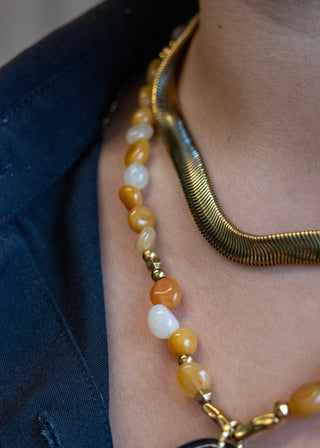 Collier Khepri Jade jaune