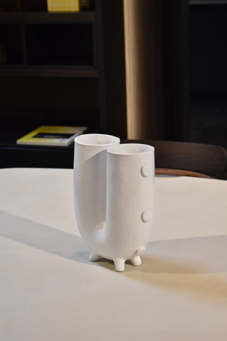 Vase U blanc