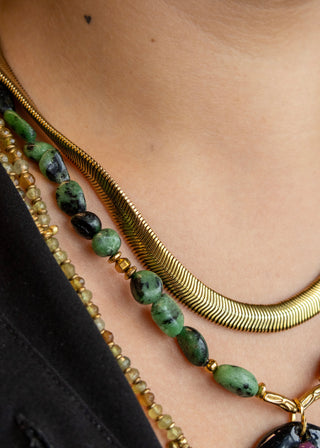 Collier Khepri Rubis Zoisite