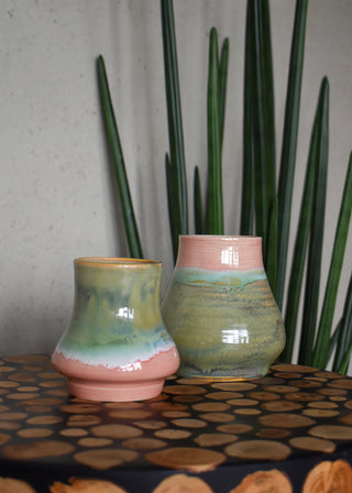 Ensemble de vases rivage rose