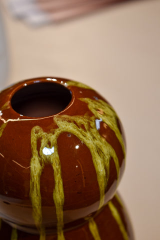 Vase cactus marron