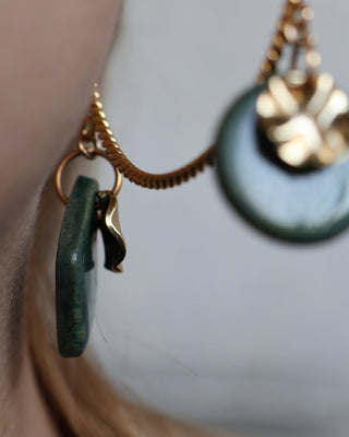 Boucles d'oreilles maxi vertes