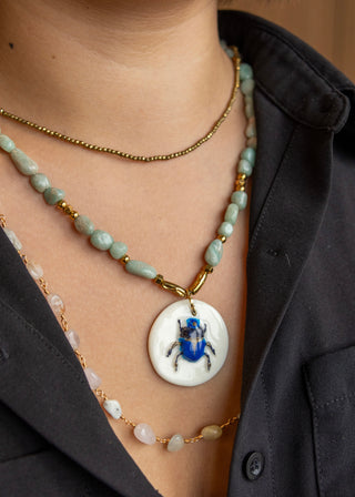 Collier Khepri Aigue-marine