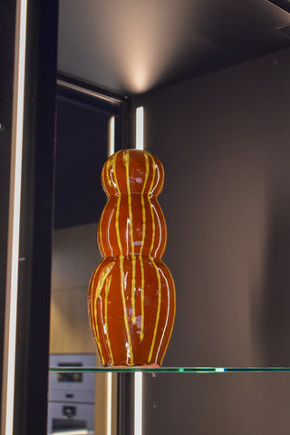 Vase cactus marron