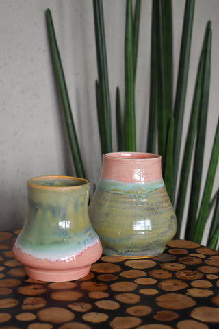 Ensemble de vases rivage rose