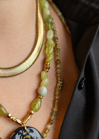 Collier Khepri Jade verte