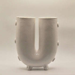Vase U blanc