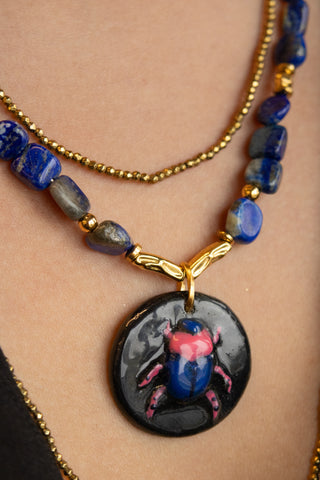 Collier Khepri Lapis Lazuli