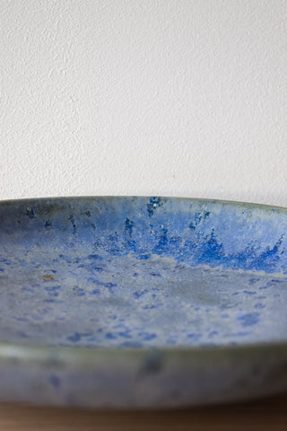 Saladier plat XL bleu gris