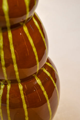 Vase cactus marron