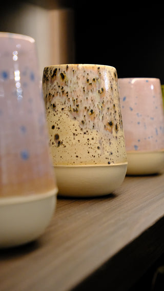 Verres a eau x 2 anémone