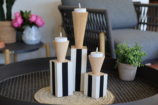 Trio de bougeoir 🎨  L’artisanat revisité par Jolila