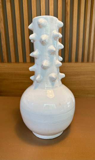 vase picot blanc