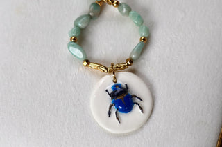 Collier Khepri Aigue-marine