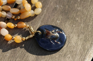 Collier Khepri Jade jaune