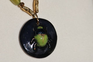 Collier Khepri Jade verte