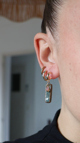 Boucle d'oreille Orée bleue