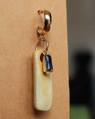 Boucle d'oreille Orée beige