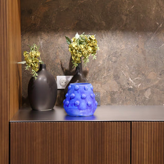 Vase terre cuite bleu