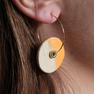 Boucles d'oreilles rivage orange