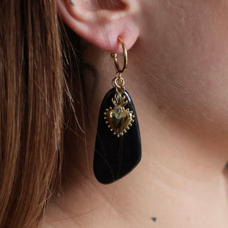 Boucles d'oreilles carbonis