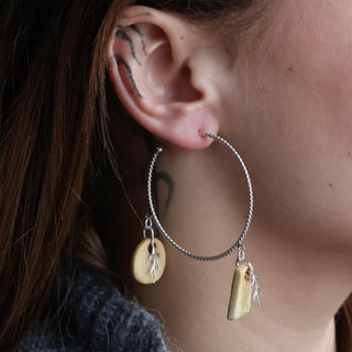 Boucles d'oreilles maxi corail