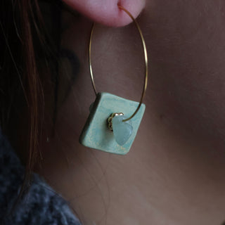 Boucles d'oreilles bleue