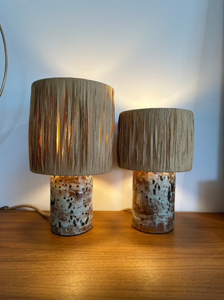 Lampe a poser BOHO Rafia (la paire)